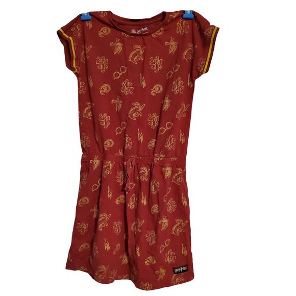 Harry Potter Wizarding World Gryffindor Red Gold Girls Dress Size 11/12 - Picture 2 of 8